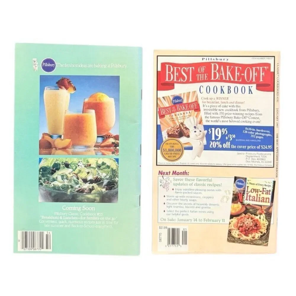Pillsbury Vintage Cookbooks Set of 4